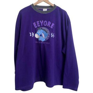 Vintage 90s Disney Store Exclusive Eeyore One Gloomy Guy Purple Sweatshirt